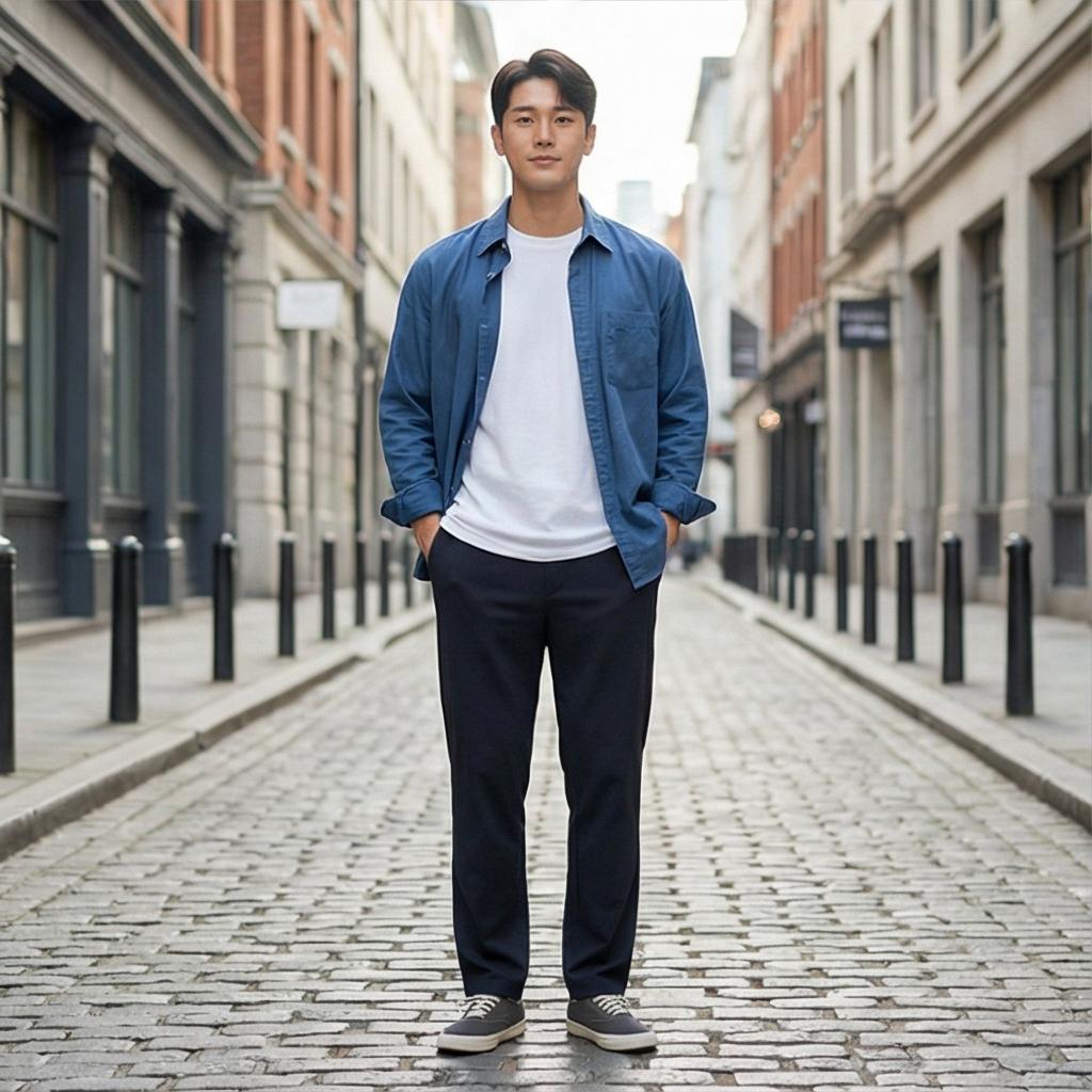 흰색 반팔 티셔츠: 실용적인 자켓 스타일