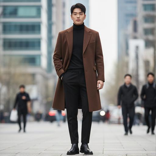 검정 터틀넥 & 슬랙스: 실패 없는 단정한 출근룩