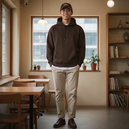 베이지색 치노 팬츠: 부드러운 톤온톤 비즈니스 캐주얼 룩