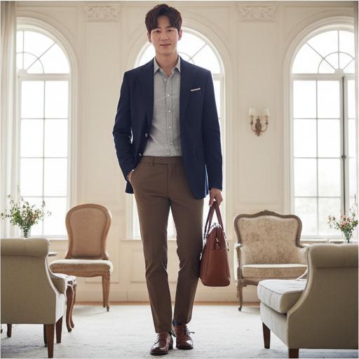 네이비 블레이저: 격식 있는 하객룩 & 데이트룩