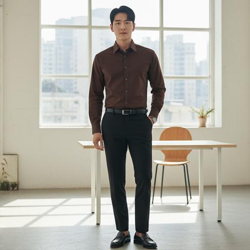 검정 슬랙스: 단정한 오피스 캐주얼