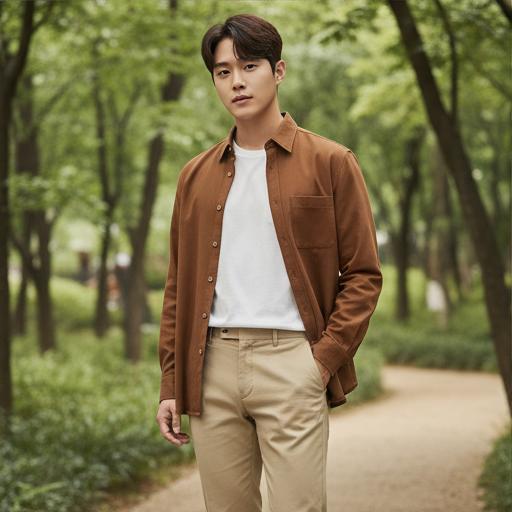 흰색 무지 반팔티: 가볍게 걸치는 나들이 룩