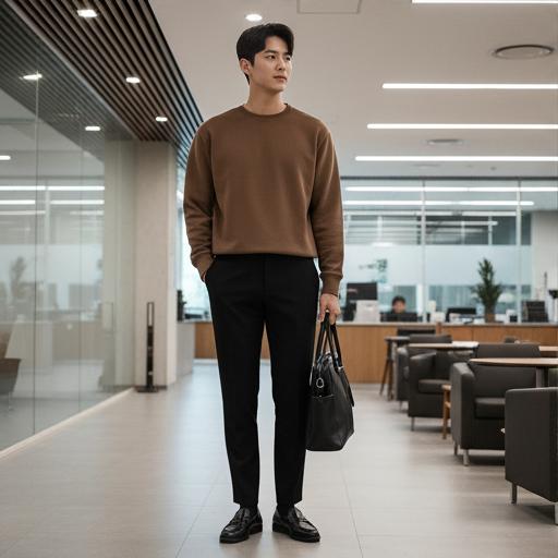 검정 슬랙스: 포멀하면서도 깔끔한 비즈니스 캐주얼룩