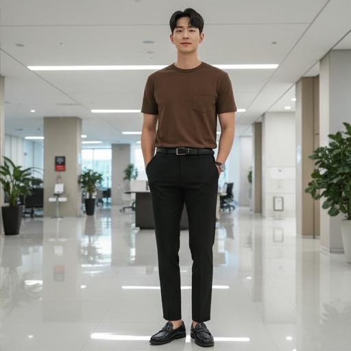 검정 슬랙스: 출근용으로 손색없는 비즈니스 캐주얼