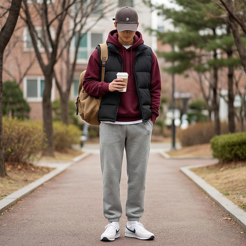 회색 트레이닝 팬츠: 감각적인 원마일웨어