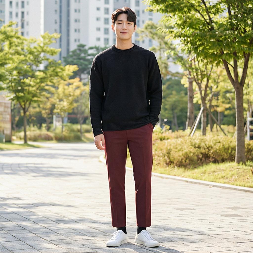 블랙 니트와 맨투맨: 실패 없는 데일리 무드