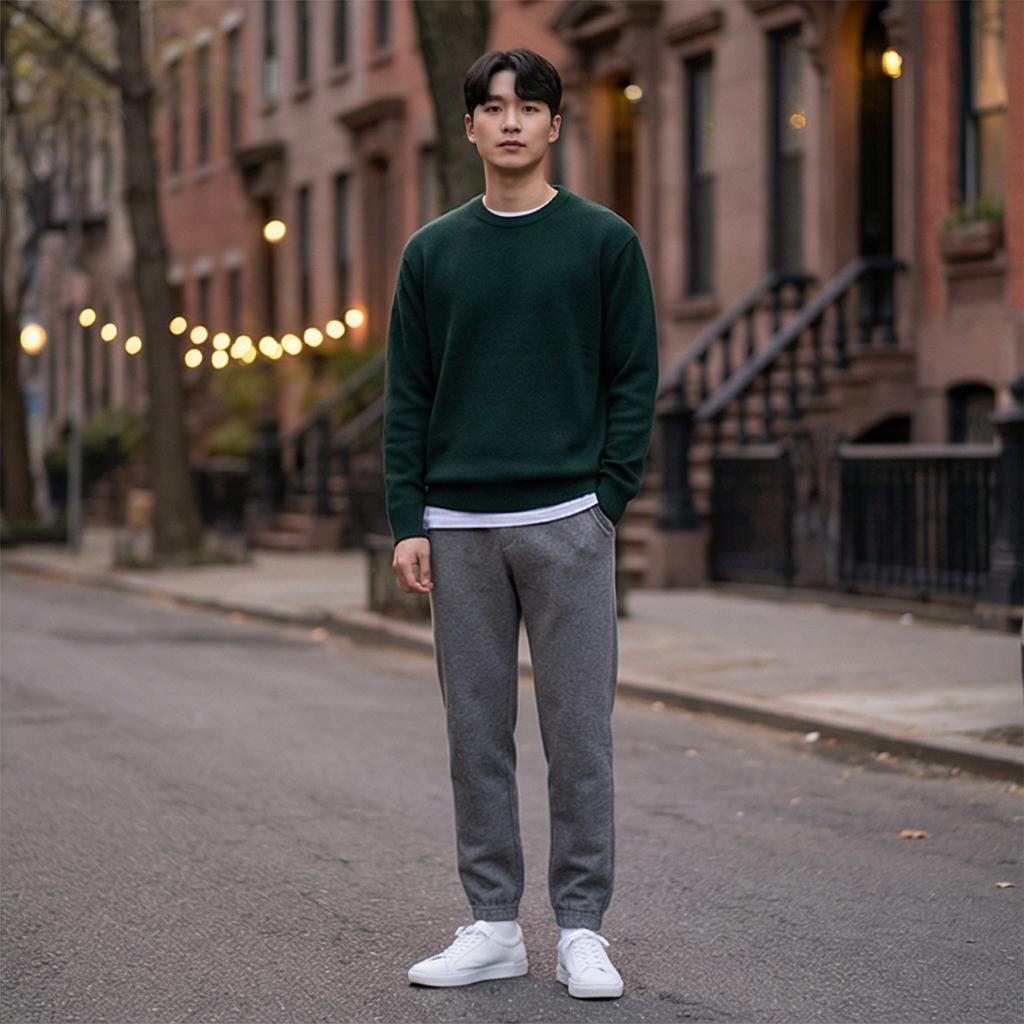 흰색 이너 티셔츠: 센스 있는 레이어드 룩