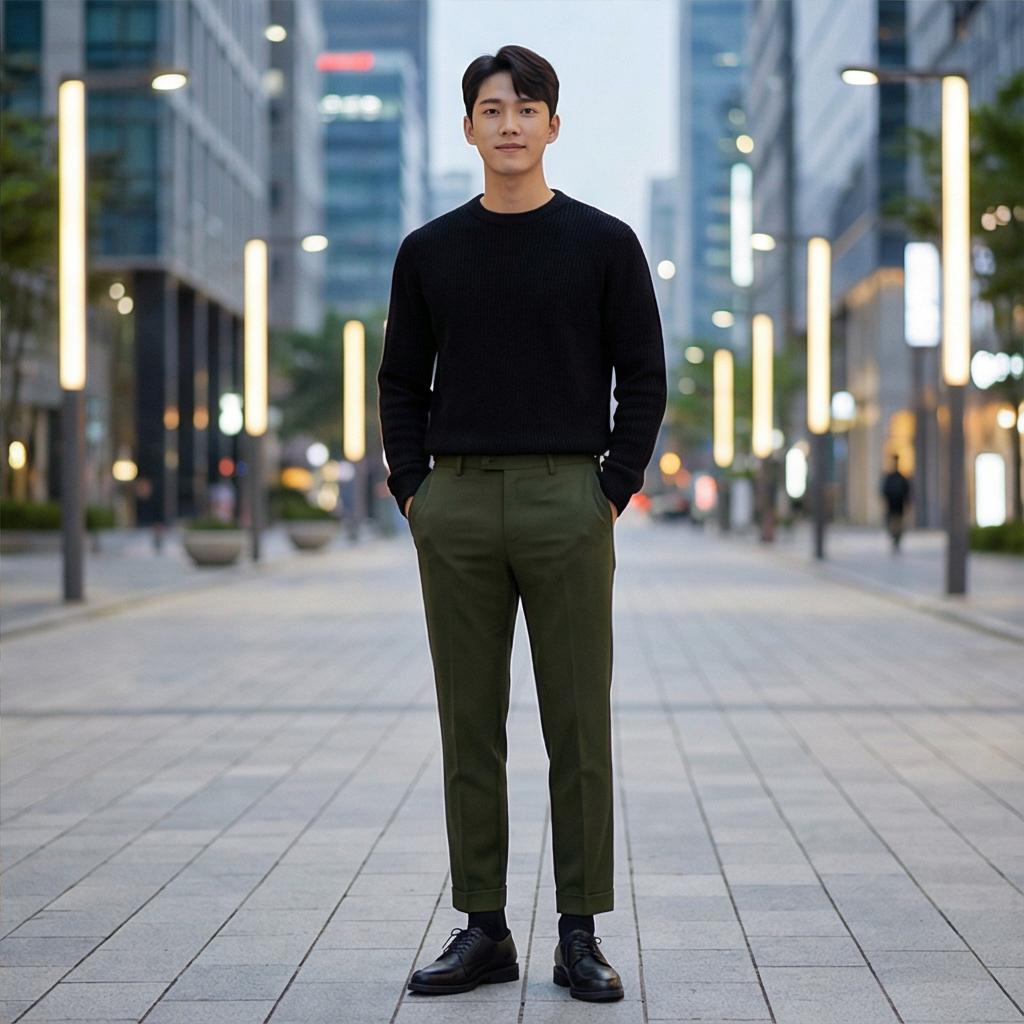 블랙 니트: 차분한 미니멀 스타일