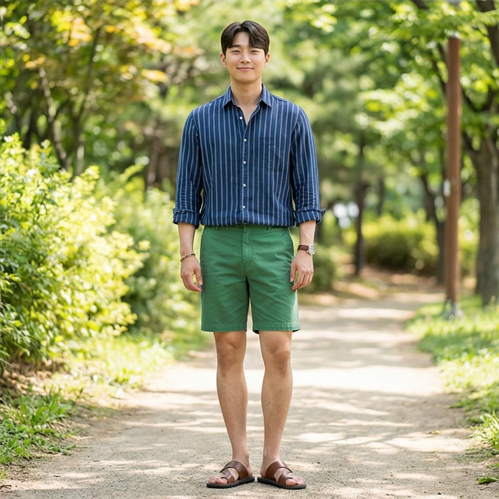 스트라이프 셔츠: 시원한 나들이 룩