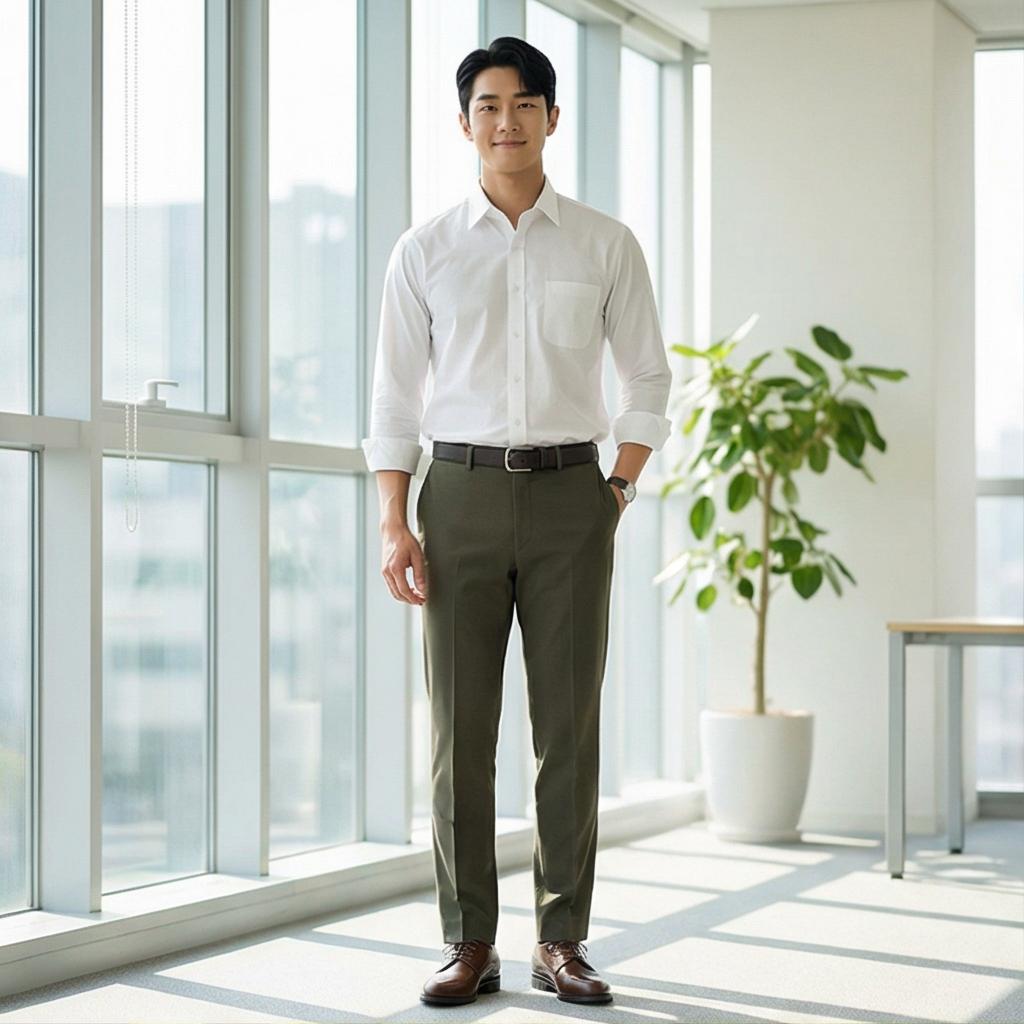 흰색 셔츠: 비즈니스 캐주얼룩