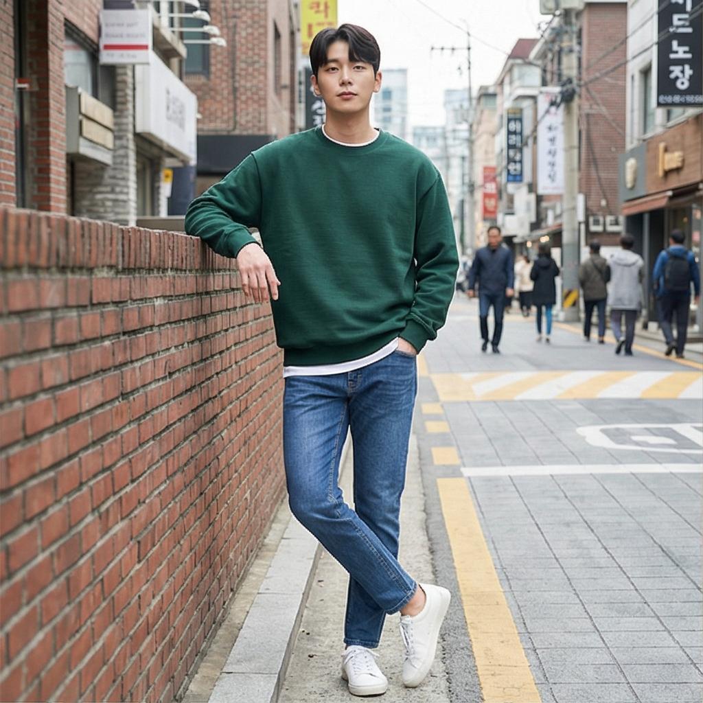 중청 데님 팬츠: 캐주얼한 데일리 스타일