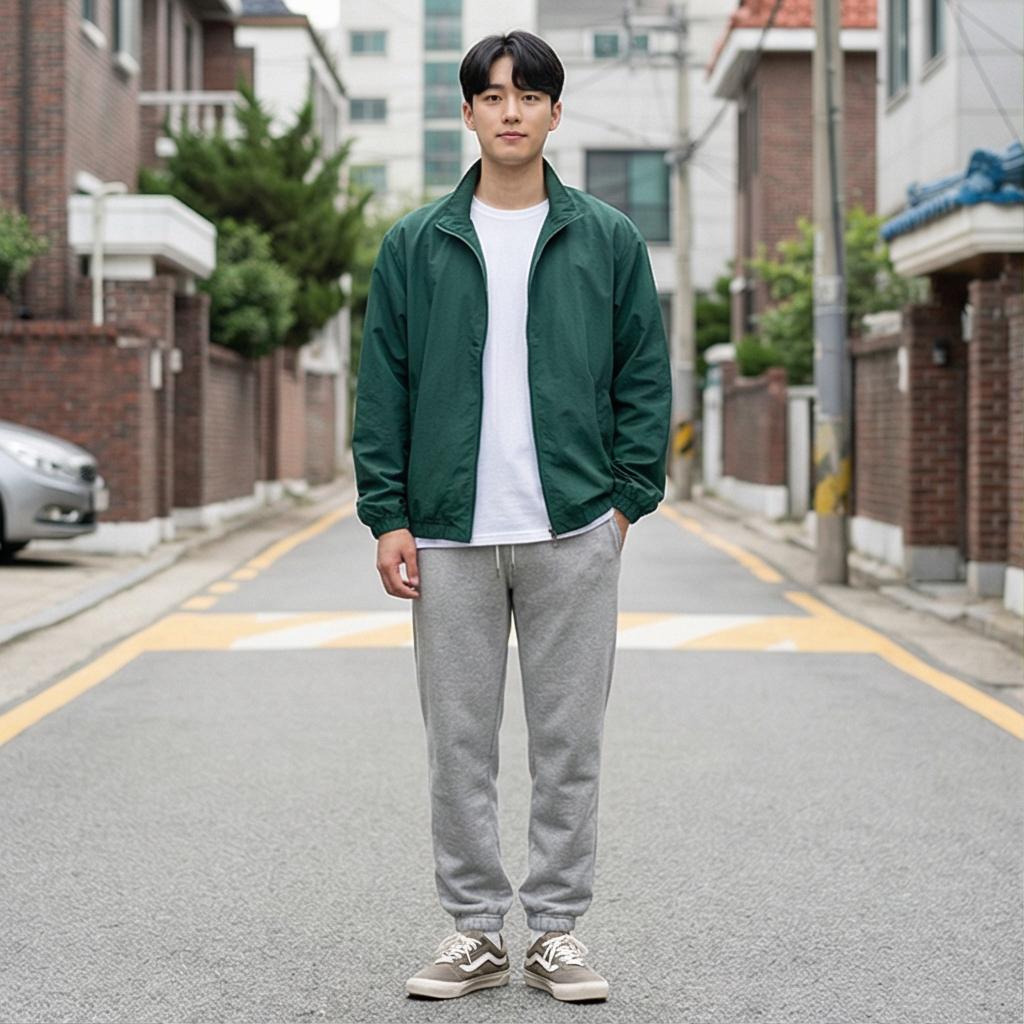 회색 스웨트 팬츠: 편안한 분위기