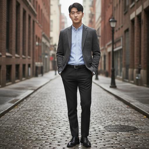 검정색 슬랙스: 깔끔하고 지적인 비즈니스 캐주얼룩