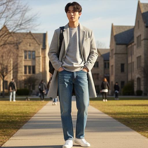 맨투맨 & 청바지: 활동적인 캠퍼스 룩