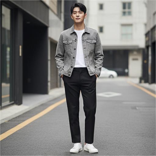 흰색 티셔츠, 검정색 슬랙스: 실패 없는 데일리룩