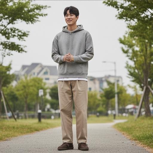 베이지 와이드 팬츠: 깔끔하고 단정한 무드의 근교 나들이 룩