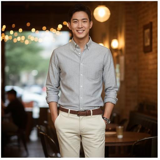 화이트/크림 팬츠: 부드러운 인상의 데일리룩