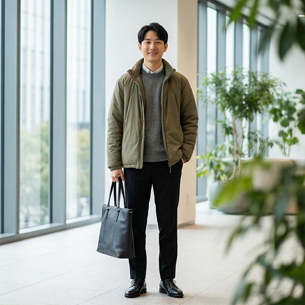 검정 슬랙스: 단정한 비즈니스 캐주얼