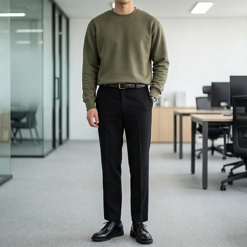 검정 슬랙스: 단정한 비즈니스 캐주얼 스타일