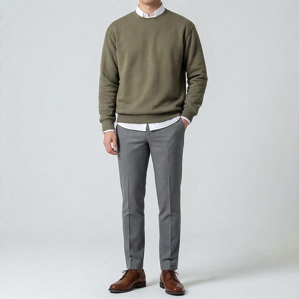 흰색 옥스퍼드 셔츠: 지적인 레이어드 스타일