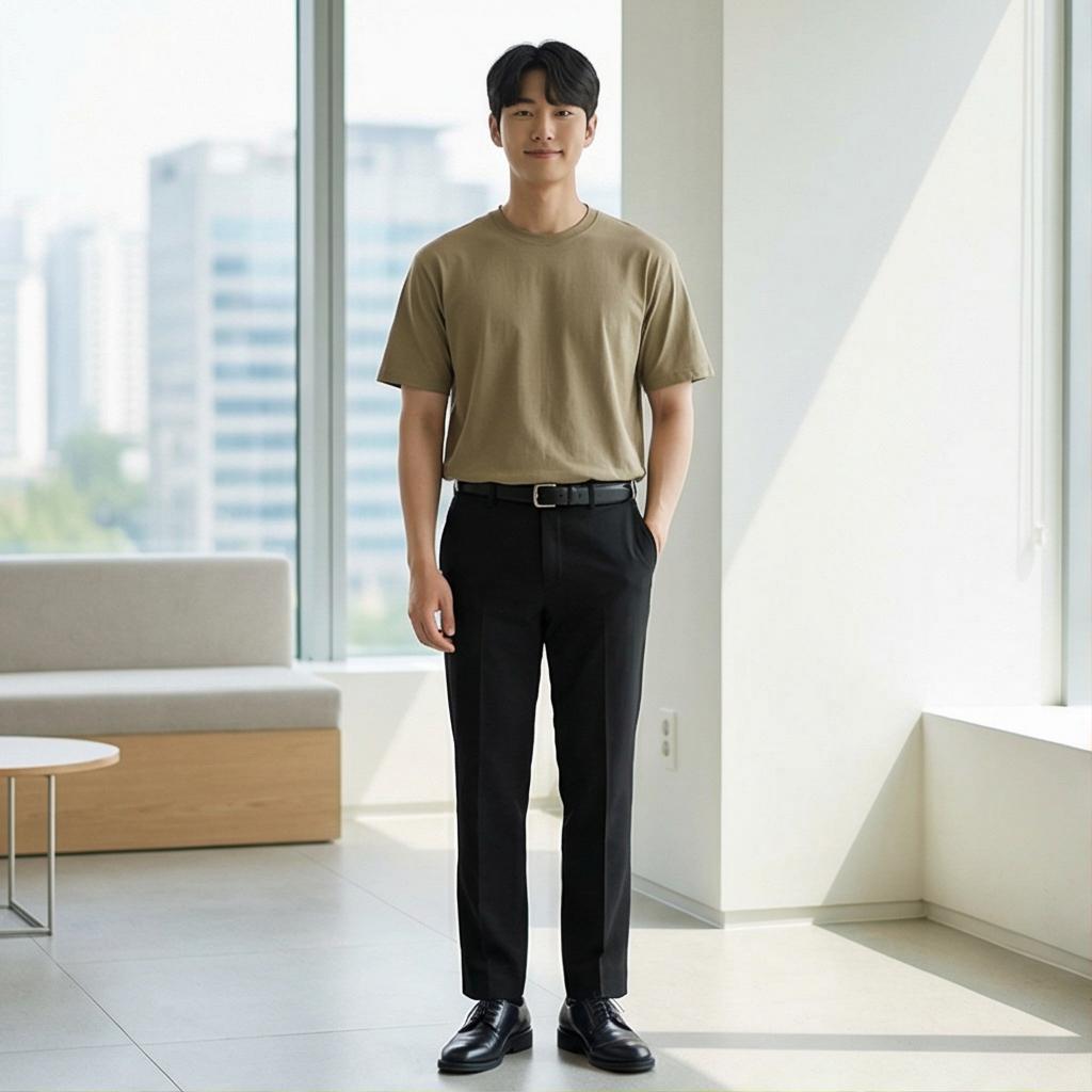 블랙 슬랙스: 깔끔한 비즈니스 캐주얼 스타일