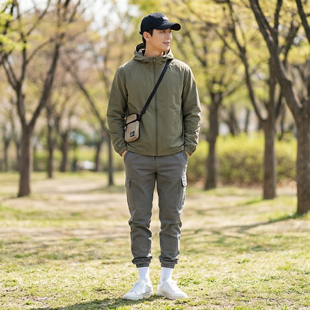 그레이 조거 팬츠: 활동성 좋은 나들이 룩