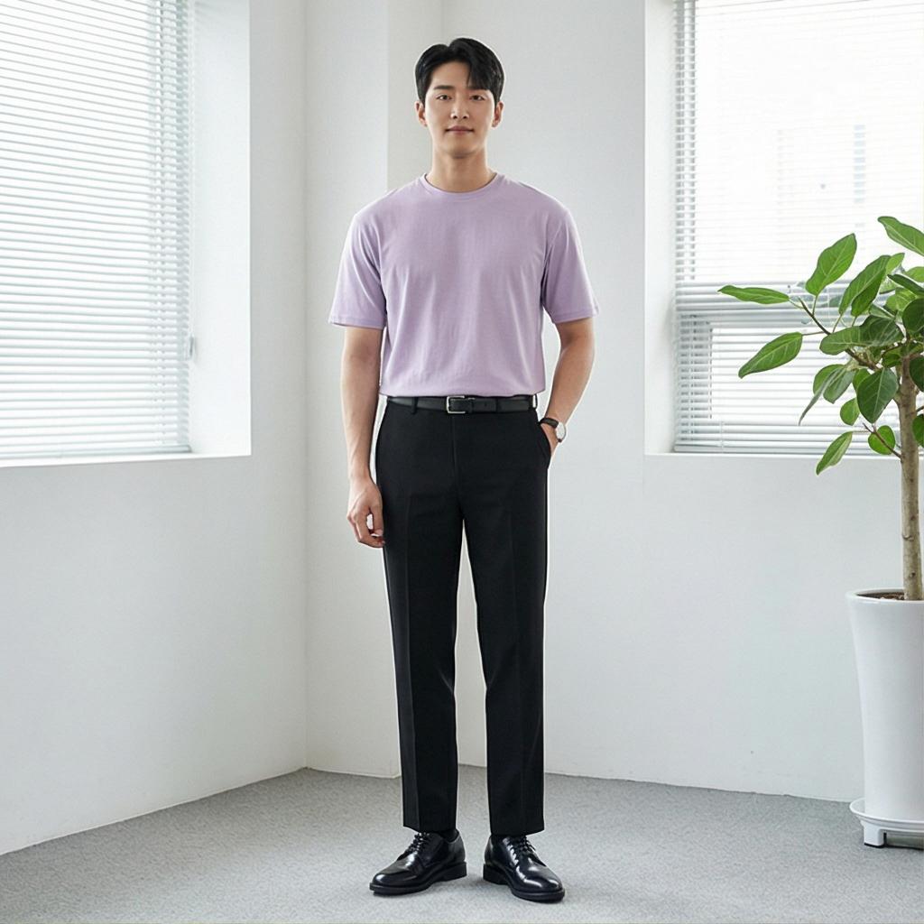 검정 슬랙스: 깔끔한 댄디 스타일