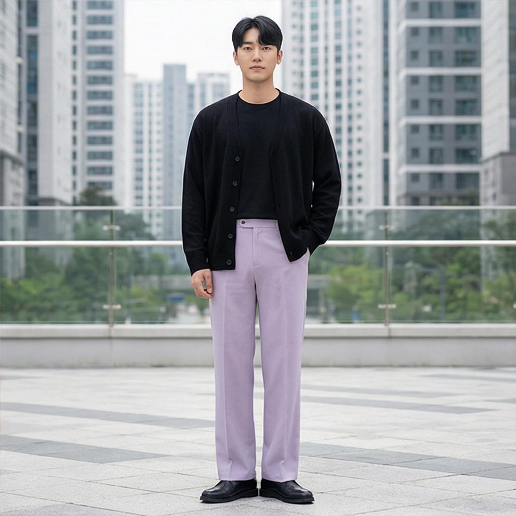 검정색 가디건: 모던한 미니멀룩