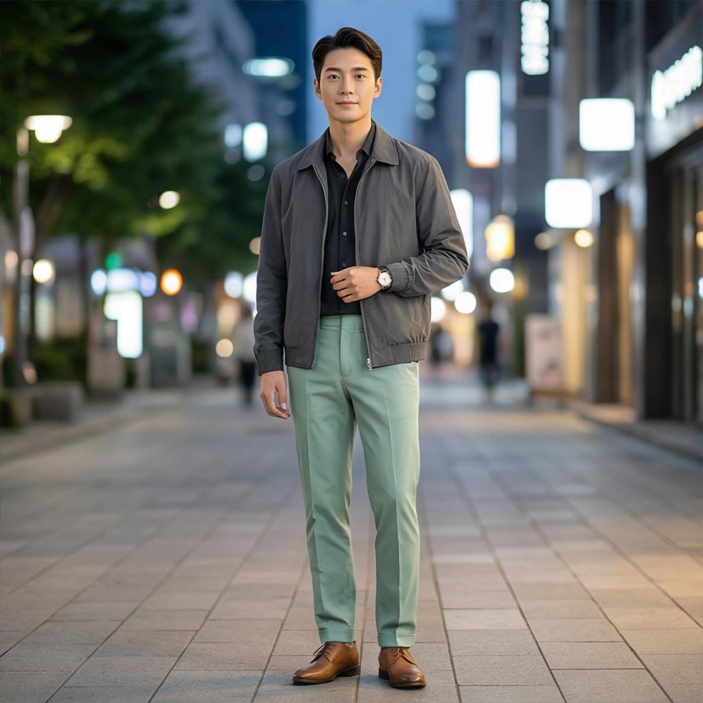 차콜 셔츠와 자켓: 차분하고 세련된 미니멀 룩