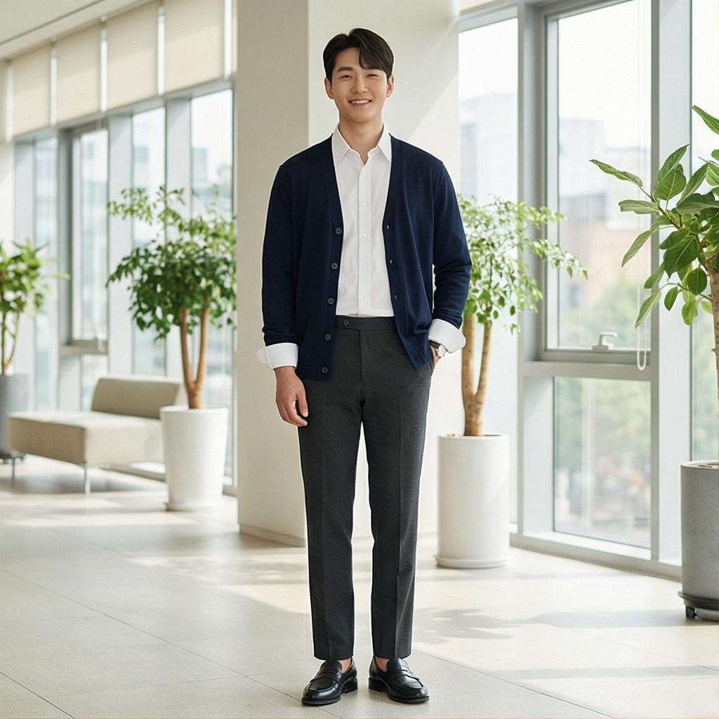 흰색 셔츠와 슬랙스: 깔끔한 비즈니스 캐주얼 스타일