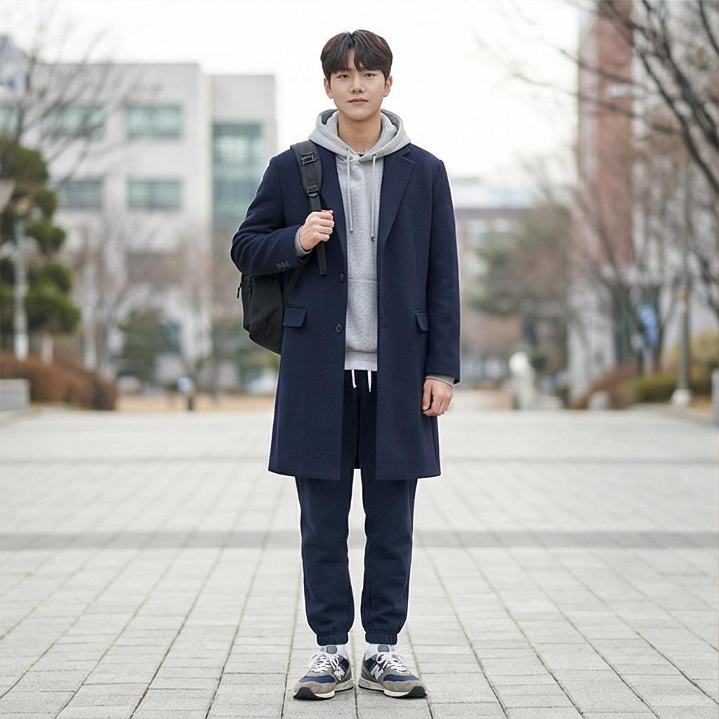 회색 후드 티셔츠: 감각적인 레이어드 스타일