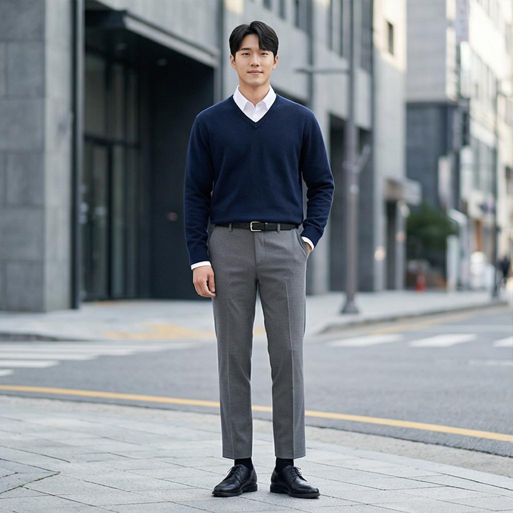 그레이 슬랙스: 지적인 오피스 스타일