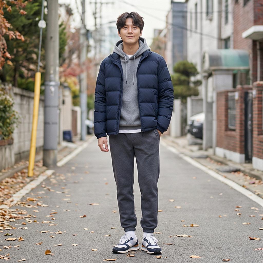 그레이 스웨트 셋업: 편안한 스타일