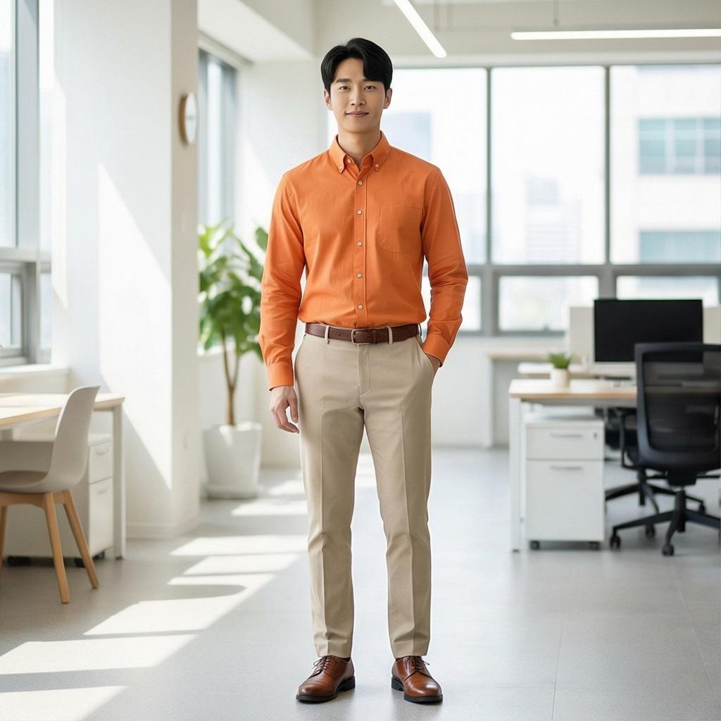 베이지 치노 팬츠: 실패 없는 비즈니스 캐주얼