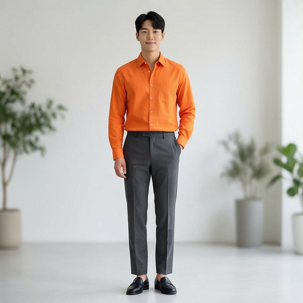 차콜 슬랙스: 차분한 오피스 룩