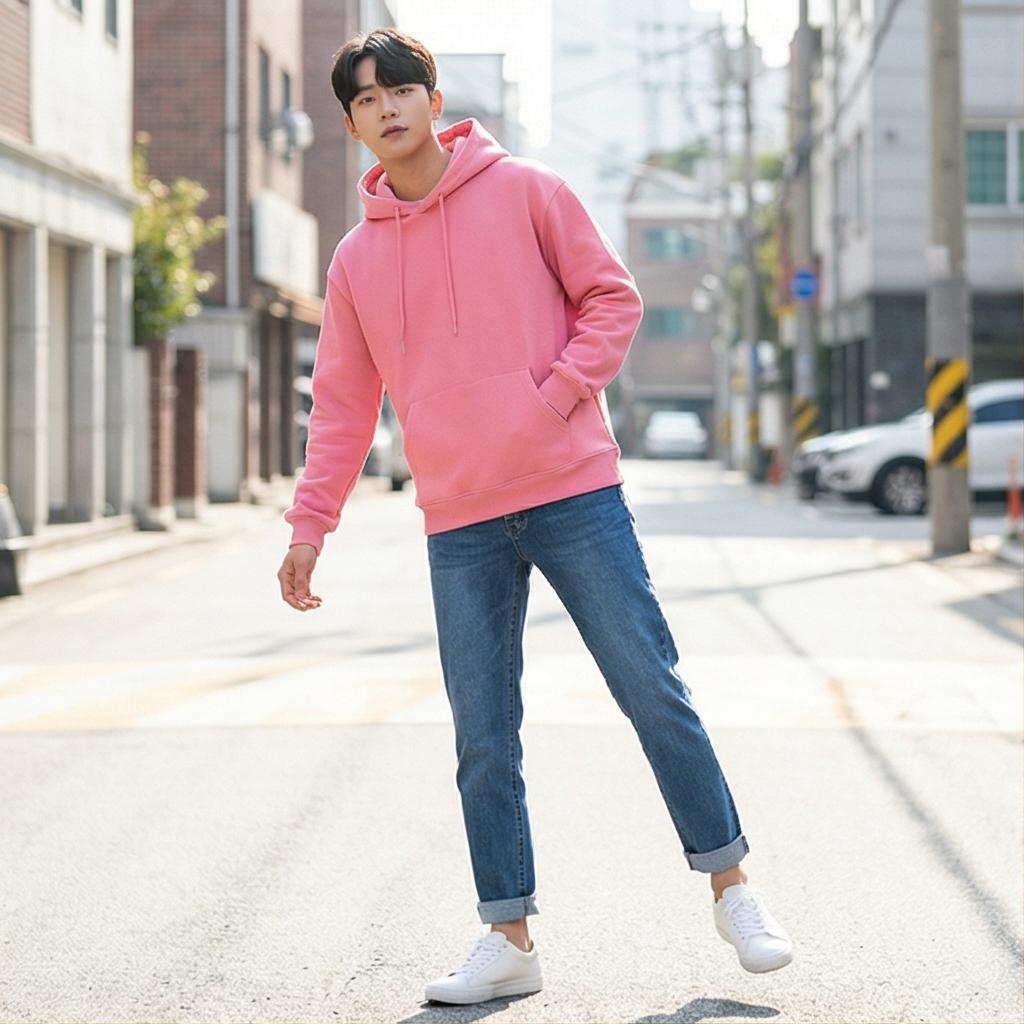 중청 데님 팬츠: 활동적인 나들이 룩