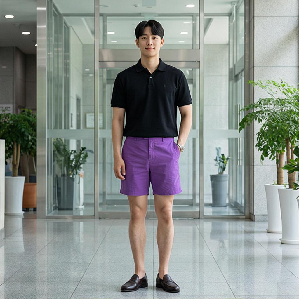 검정색 피케 셔츠: 세련된 비즈니스 캐주얼룩