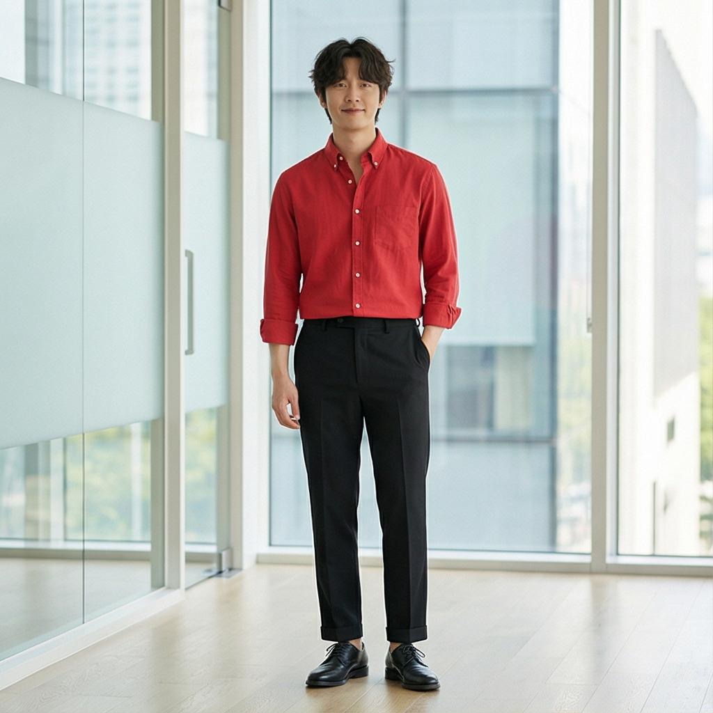검정색 슬랙스: 깔끔한 비즈니스 캐주얼 룩