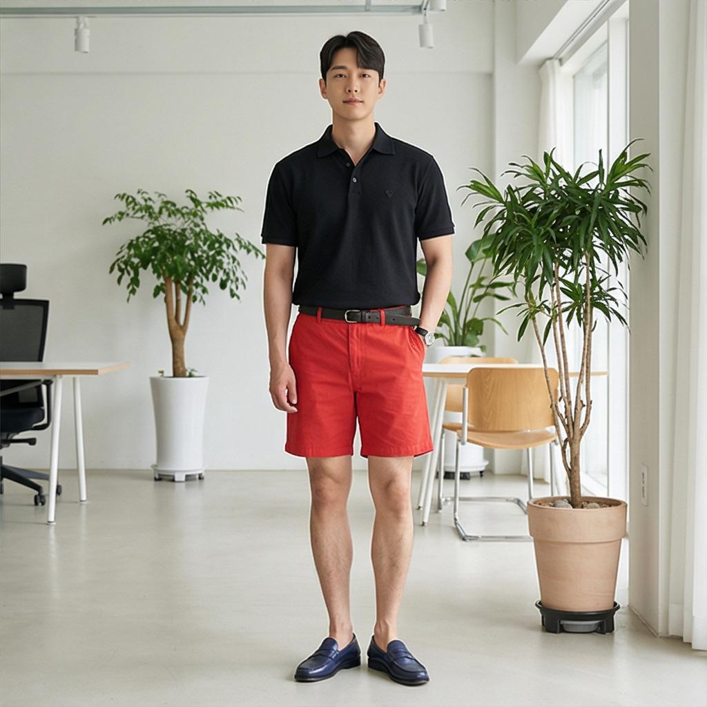 검정색 피케 셔츠: 단정한 비즈니스 캐주얼 스타일