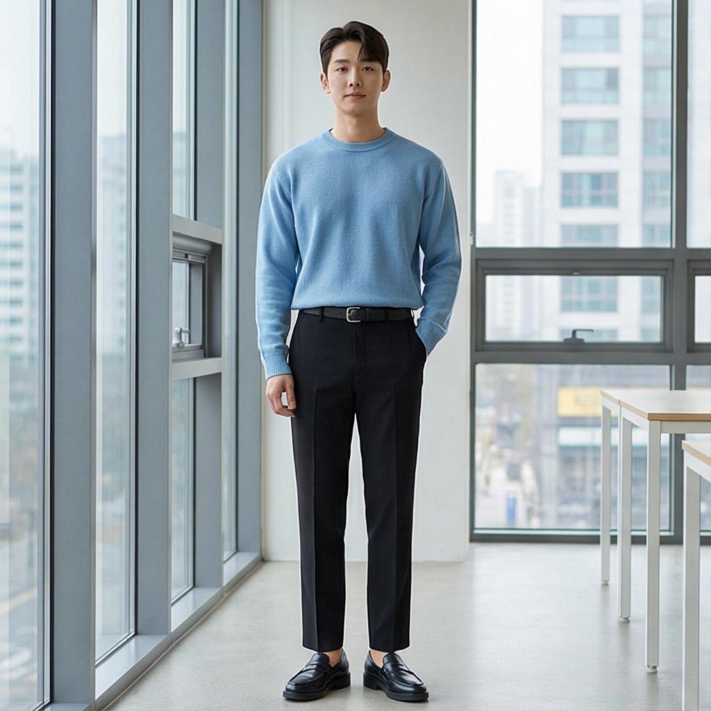 검정 슬랙스: 실패 없는 깔끔한 오피스룩