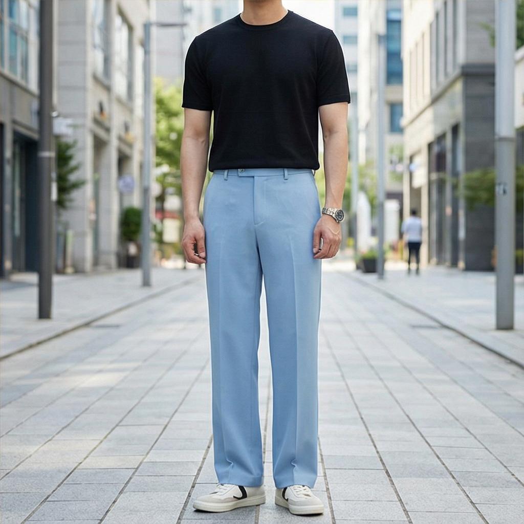 검정색 반팔티: 모던한 데일리룩