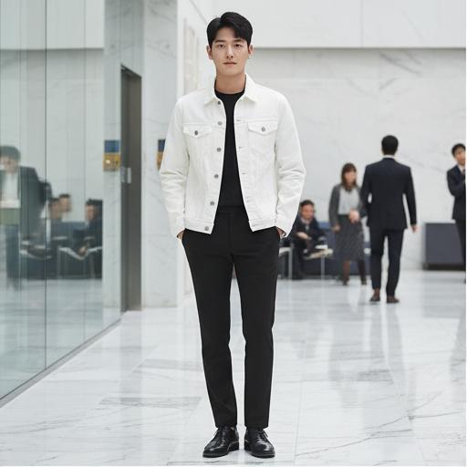 블랙 슬랙스: 깔끔한 비즈니스 캐주얼 룩