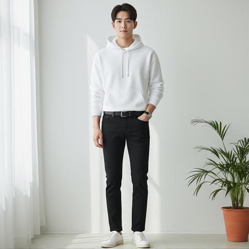 블랙 진: 깔끔한 데일리룩