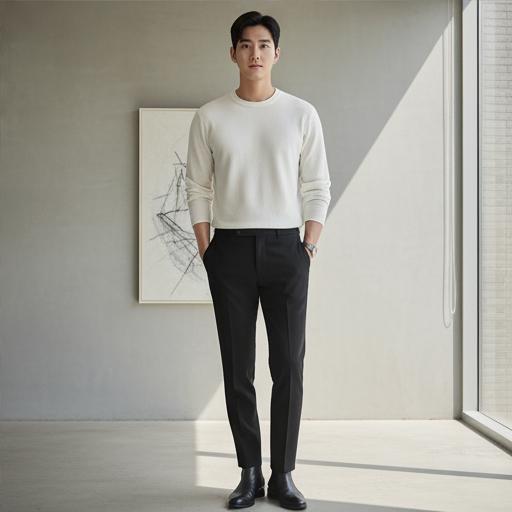 블랙 슬랙스: 고급스러운 미니멀룩