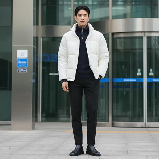 검은색 슬랙스와 니트: 깔끔한 비즈니스 캐주얼 룩