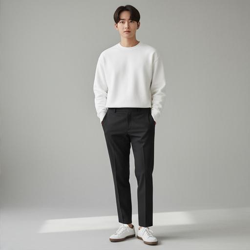 검정색 슬랙스: 미니멀 데이트룩