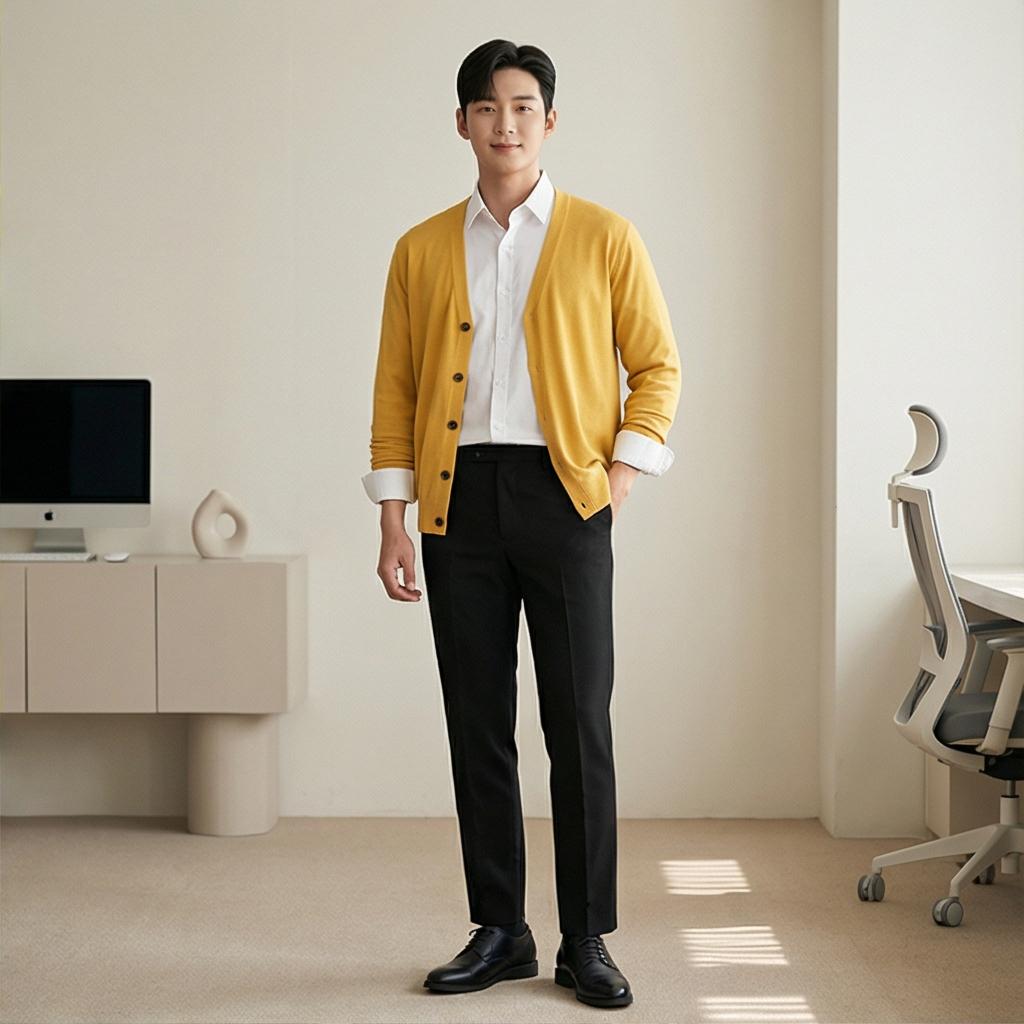 화이트 셔츠 & 슬랙스: 단정한 비즈니스 캐주얼룩