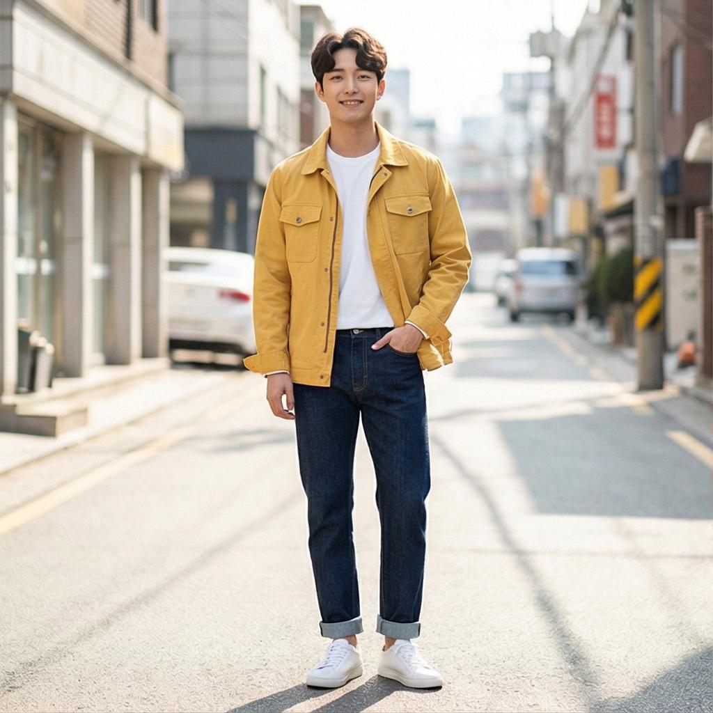 흰색 티셔츠와 진청 데님: 실패 없는 데일리 캐주얼 룩