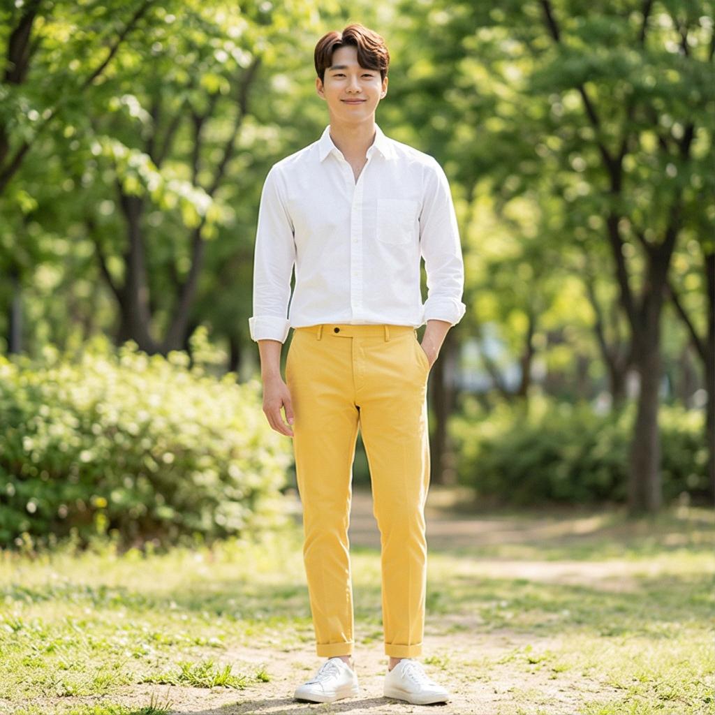 흰색 셔츠: 깔끔하고 화사한 주말 나들이 룩