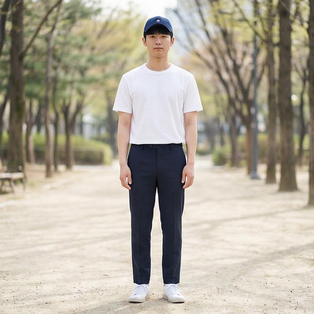 흰색 무지 티셔츠: 깔끔한 데일리룩